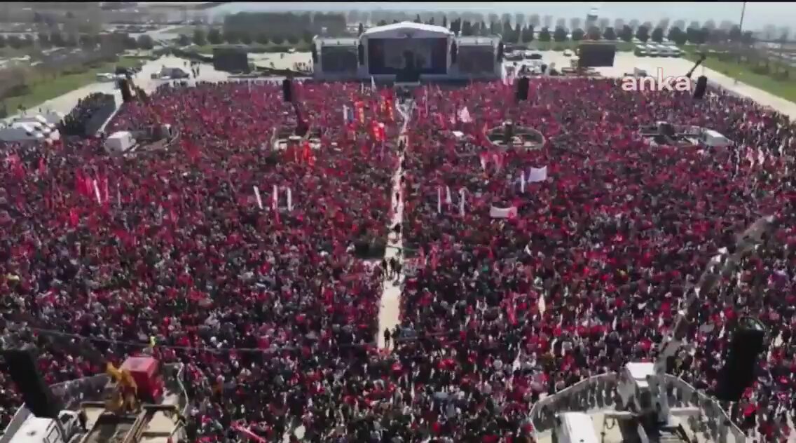 Maltepe'de CHP Mitingi Havadan Görüntülendi