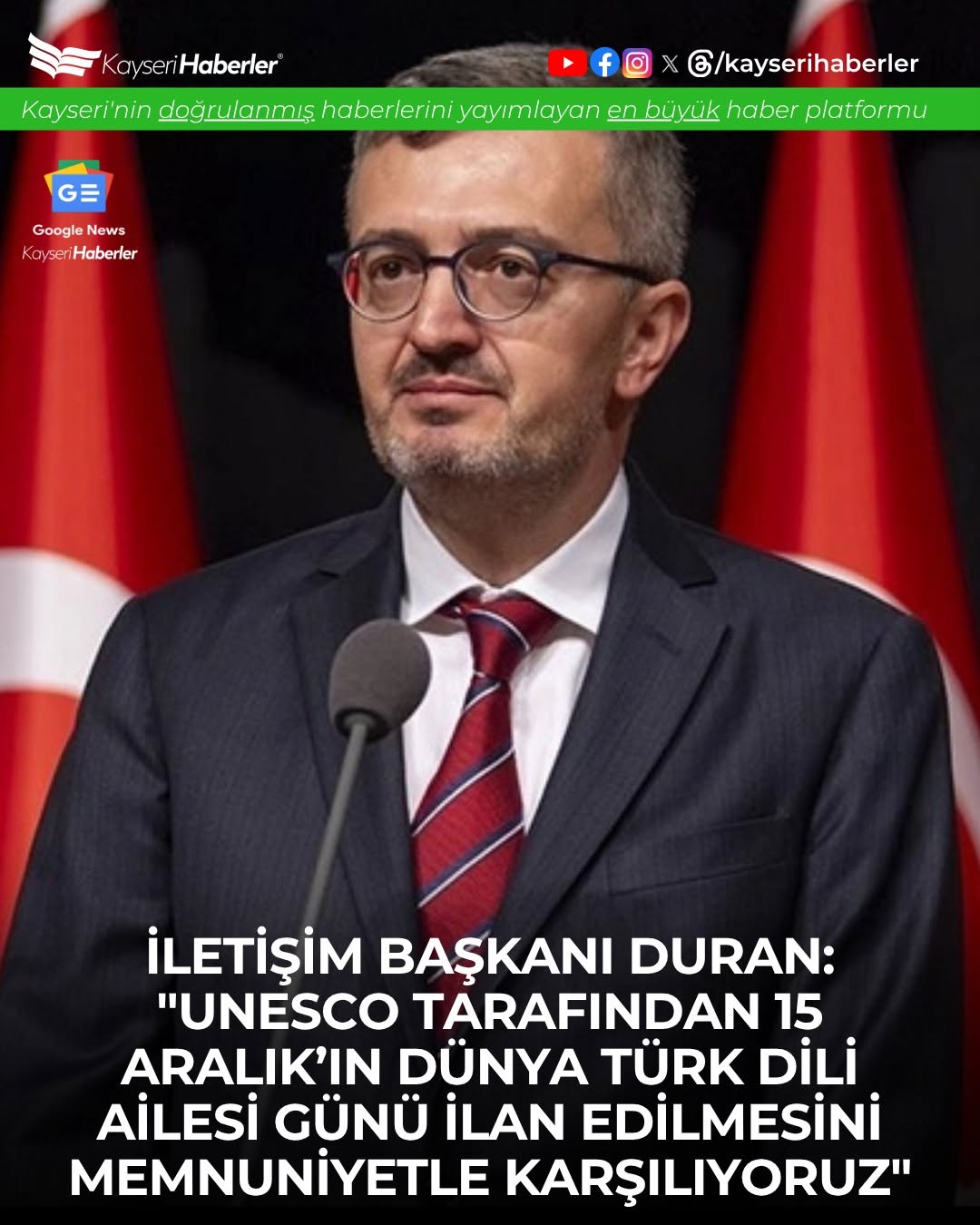 UNESCO 15 Aralık'ı Dünya Türk Dili Ailesi Günü İlan Etti