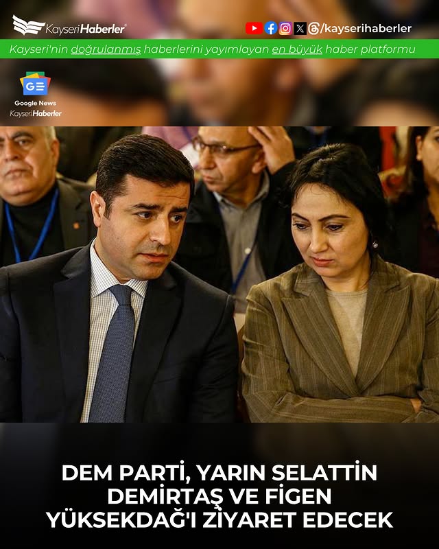 DEM Parti Heyeti Yarın Selahattin Demirtaş ve Figen Yüksekdağ'ı Ziyaret Edecek