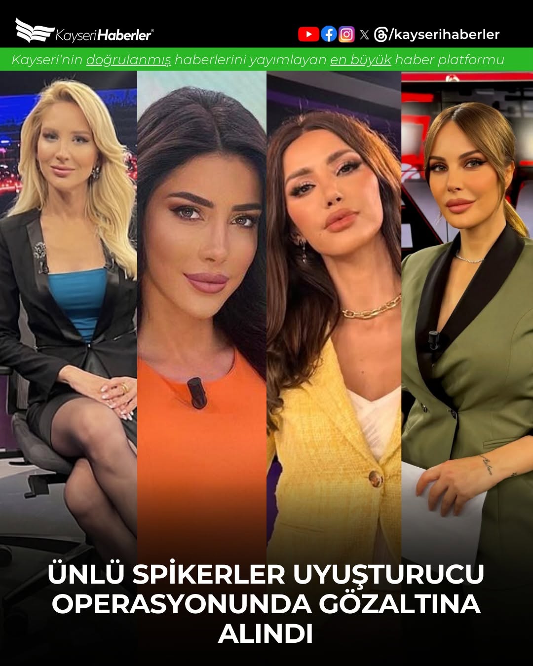 Kayseri'de Televizyon Dünyasına Operasyon: 3 Spiker Gözaltına Alındı