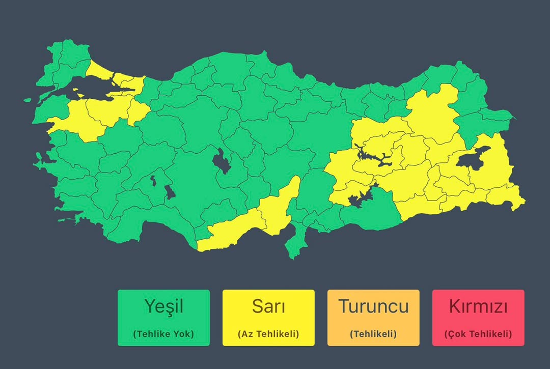 Türkiye'nin Batı ve Doğu Bölgelerinde Kuvvetli Yağış Uyarısı: 7 Aralık'ta Hava Durumu