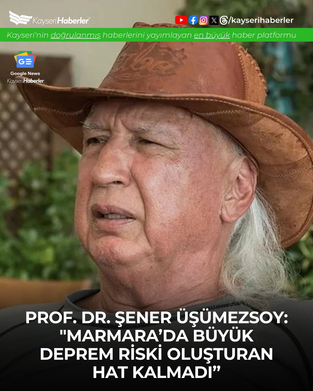Prof. Dr. Şener Üşümezsoy: Marmara'da Büyük Deprem Riskine Neden Olan Hat Kalmadı