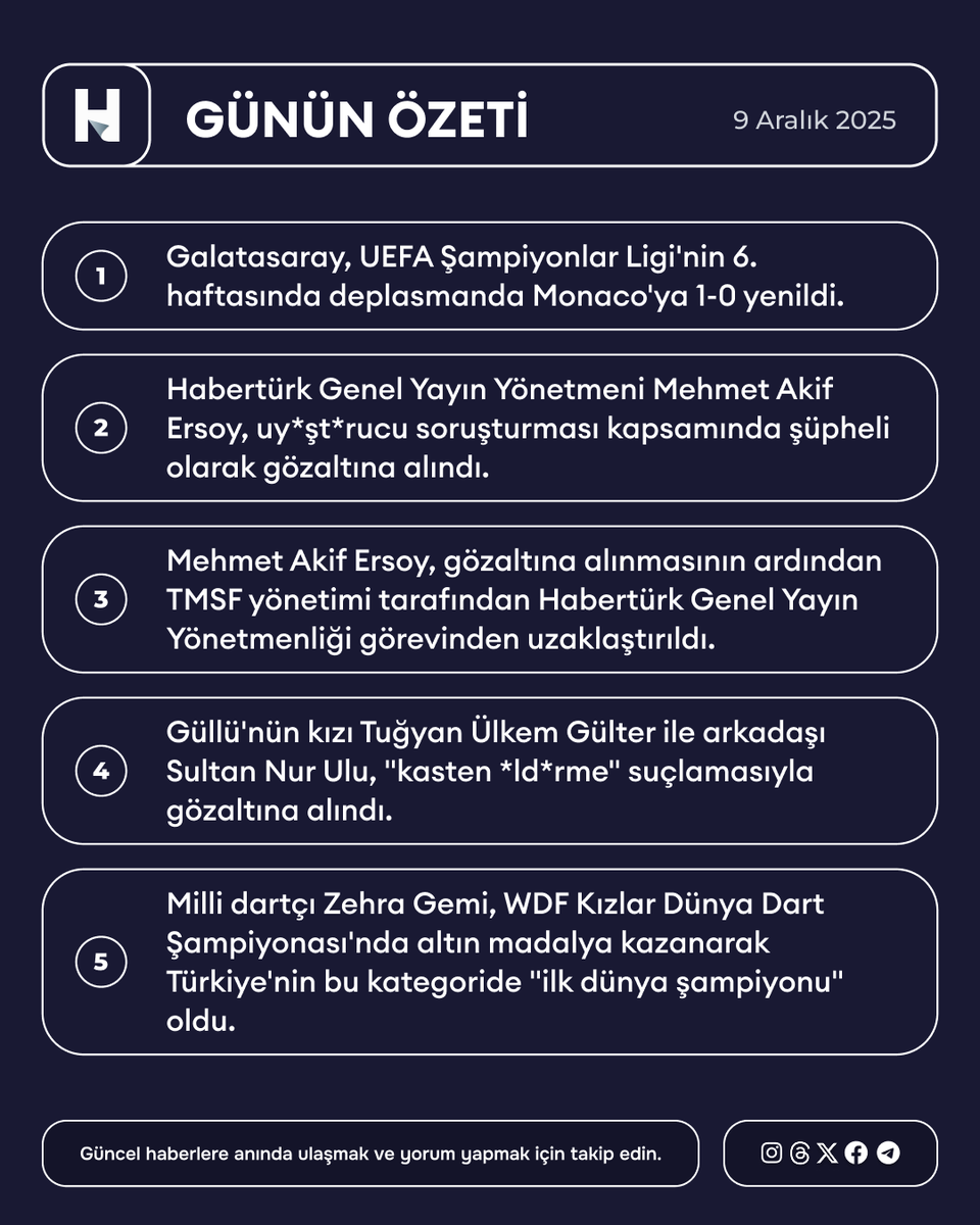 09 Aralık 2025 Gündem Özeti