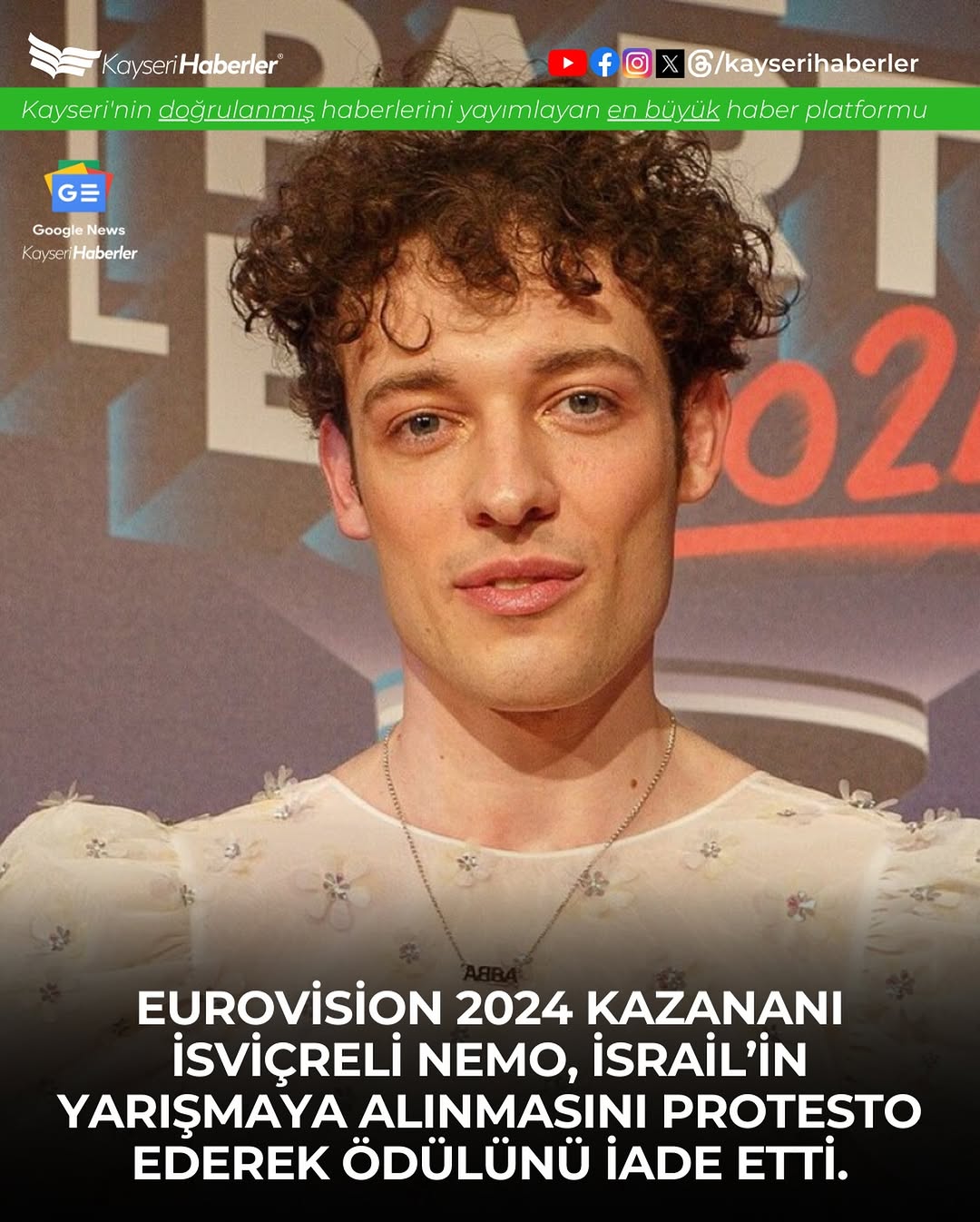 Eurovision 2024 Birincisi Nemo, İsrail Protestosu ile Ödülünü İade Etti