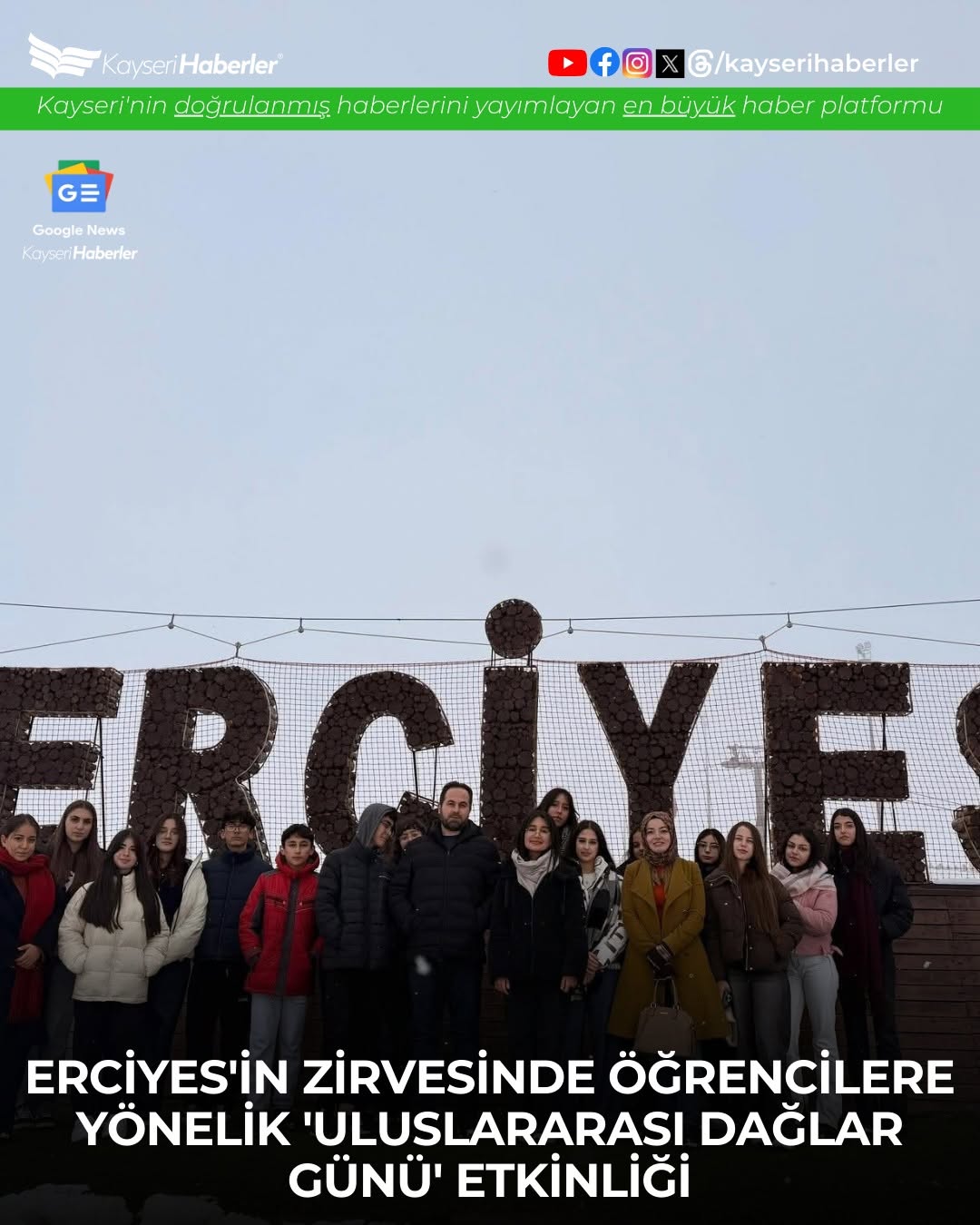 Kayseri'de Erciyes'te Uluslararası Dağlar Günü Etkinliği Düzenlendi