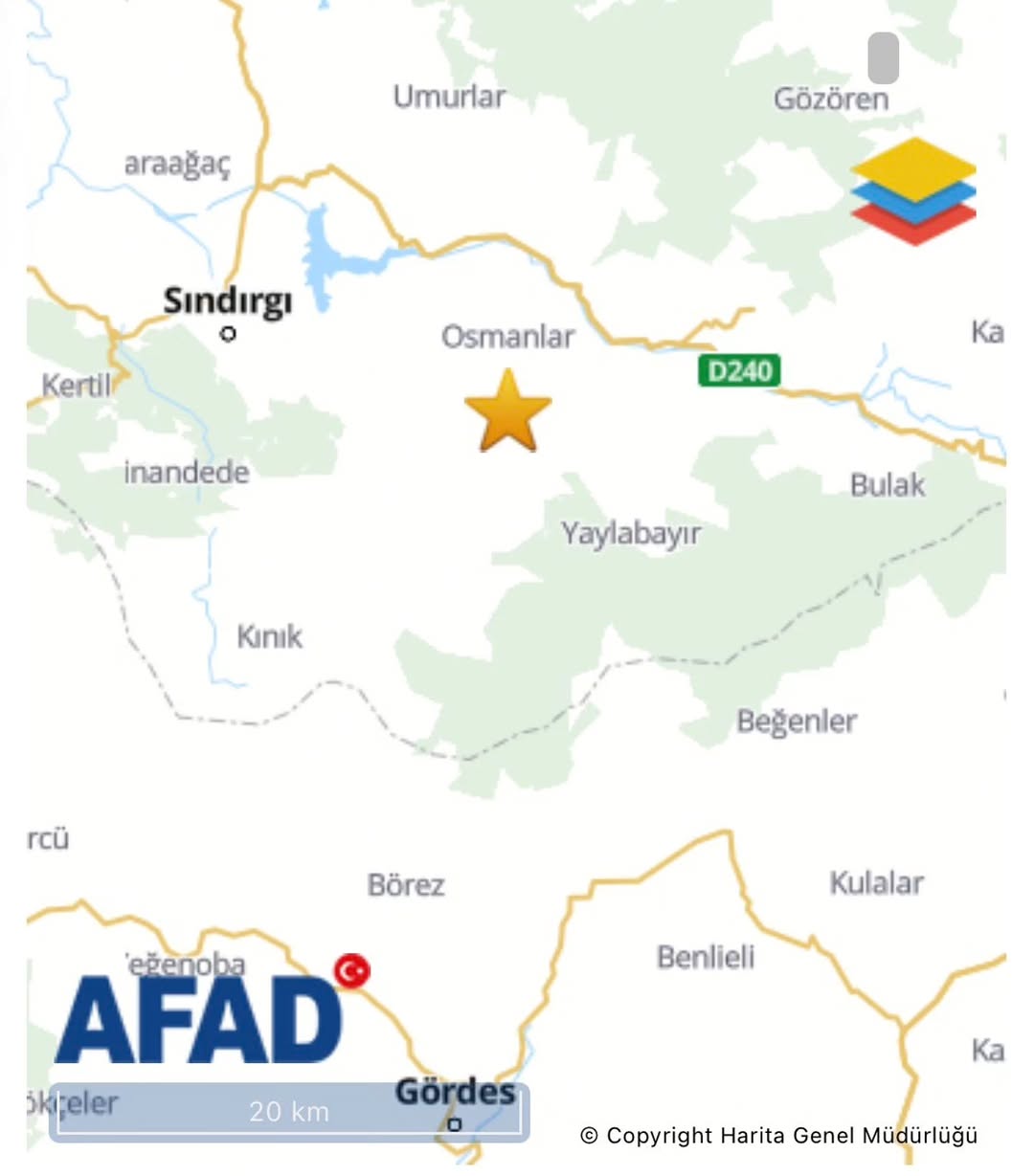 Balıkesir Sındırgı'da 4.9 Büyüklüğünde Deprem