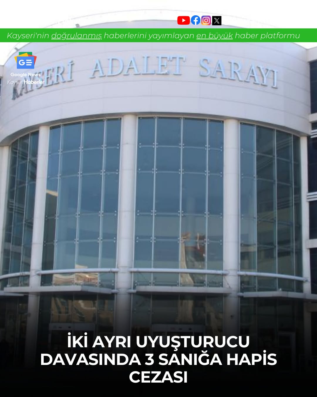 Kayseri'de Uyuşturucu Ticaretine Ağır Ceza: 3 Sanığa Toplam 42 Yıl 6 Ay Hapis