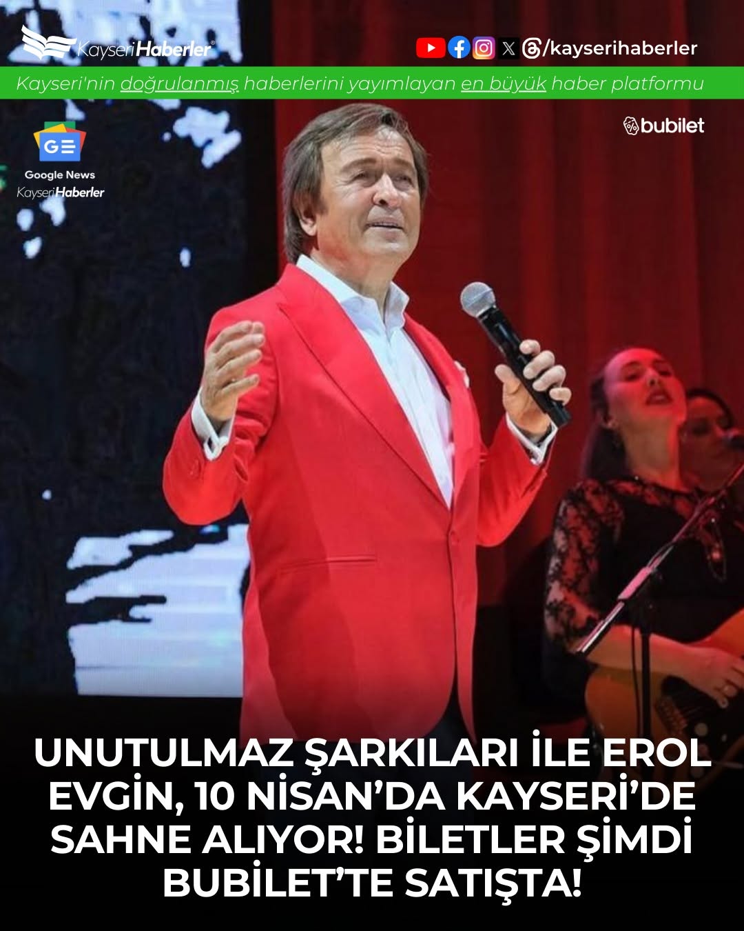 Erol Evgin, Kayseri'de