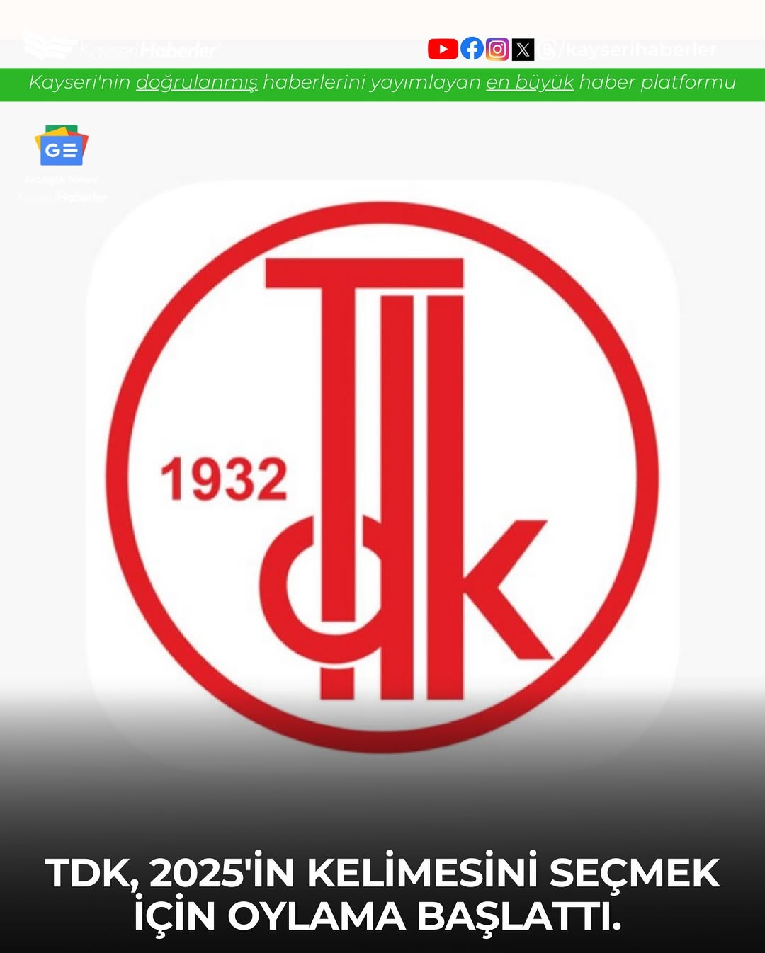 TDK, 2025 Yılının Kelimesini Seçmek İçin Halk Oylaması Başlattı: İşte Adaylar