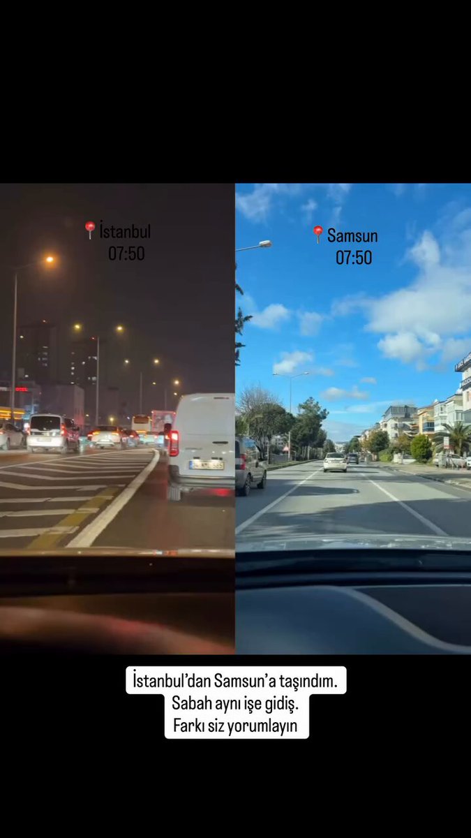 İstanbul'dan Samsun'a Taşınan Vatandaşın İşe Gidiş Süreleri Şaşırttı