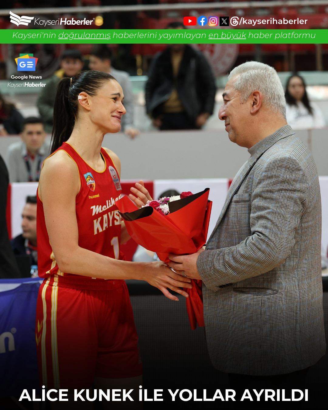 Melikgazi Kayseri Basketbol, Alice Kunek ile Yollarını Ayırdı