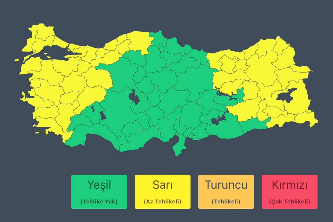Türkiye'nin Batısında Kuvvetli Fırtına ve Sağanak Yağış Uyarısı
