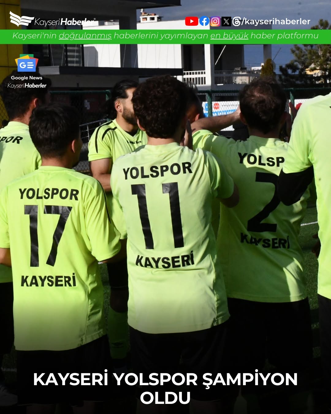 Kayseri Yolspor, Sindelhöyükspor'u Yenerek Şampiyon Oldu