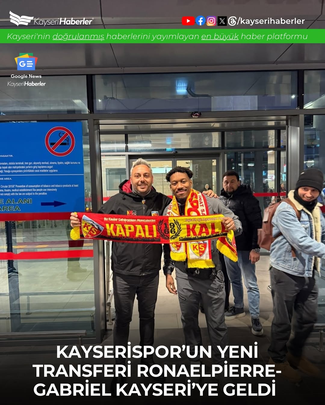Kayserispor, Fransız Defans Ronael Pierre-Gabriel'i Kayseri'de Ağırladı