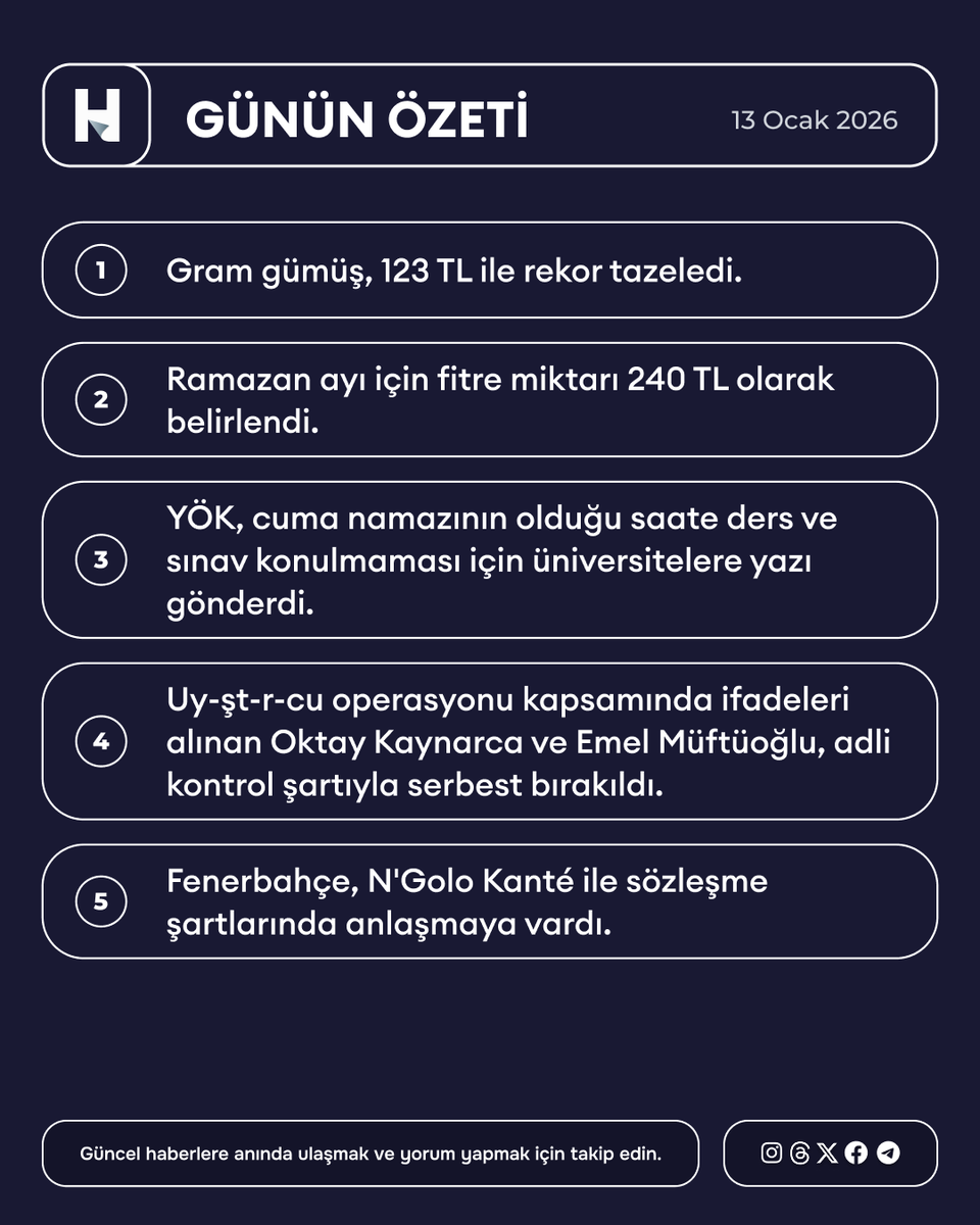 Gündem Özeti: 13 Ocak 2026