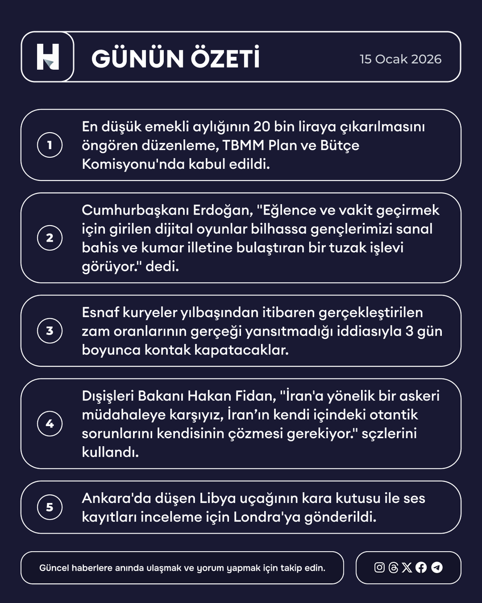 Gündemdeki Gelişmeler: 15 Ocak 2026 Tarihli Önemli Olaylar