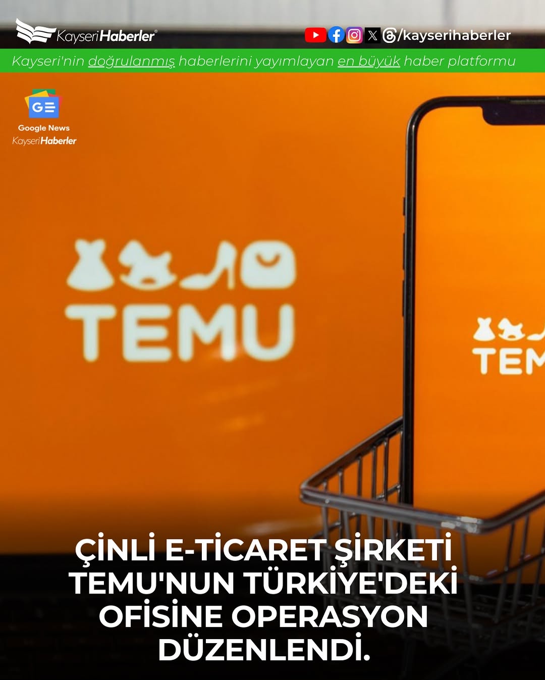 Temu'nun Kayseri Ofisine Operasyon: Bilgisayarlara El Konuldu