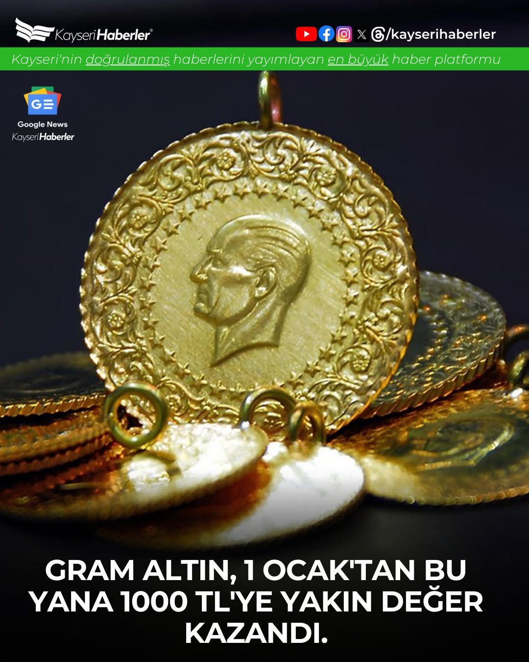 Gram Altın Yıla Hızlı Başladı: 1.000 TL'ye Yakın Zam