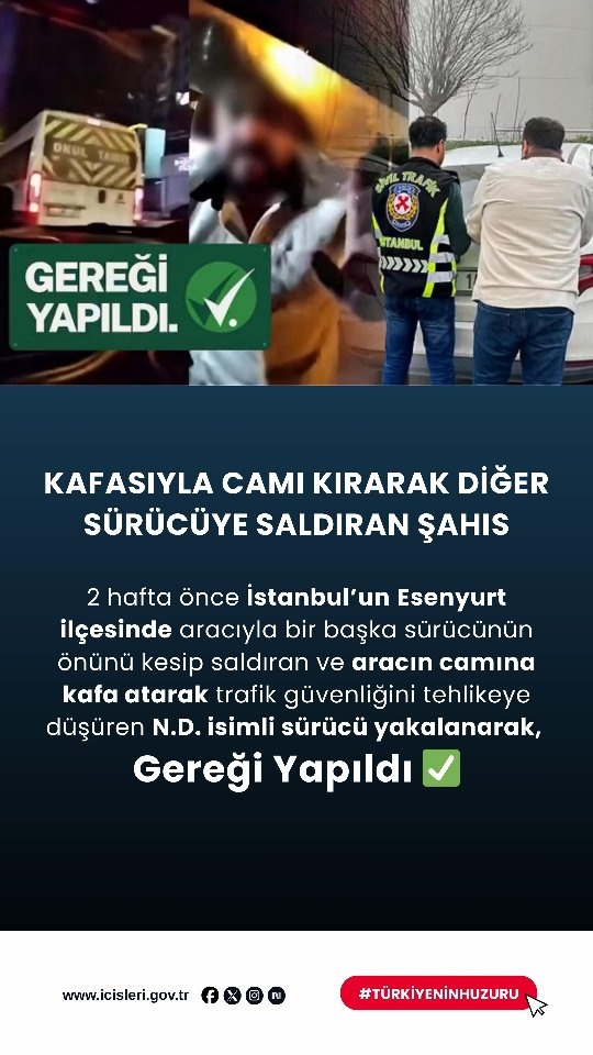 İstanbul'da Trafikte Aracından İnip Yol Kesen ve Saldıran Sürücüye Caydırıcı Cezalar