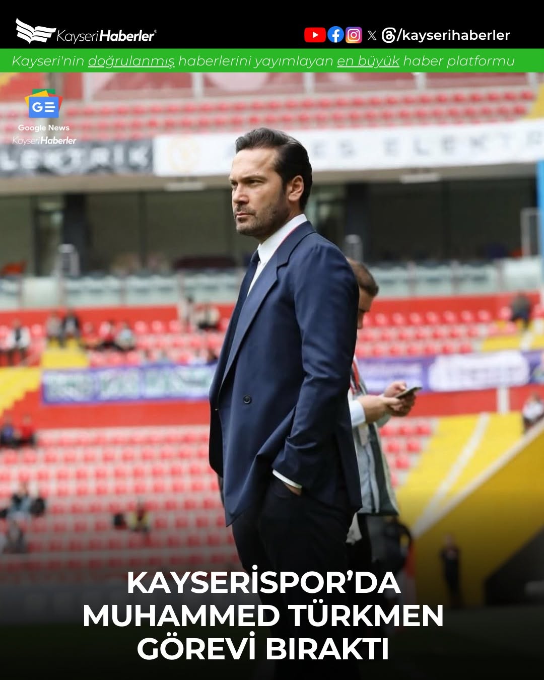 Kayserispor'da Sportif Direktör Muhammet Türkmen İstifa Etti