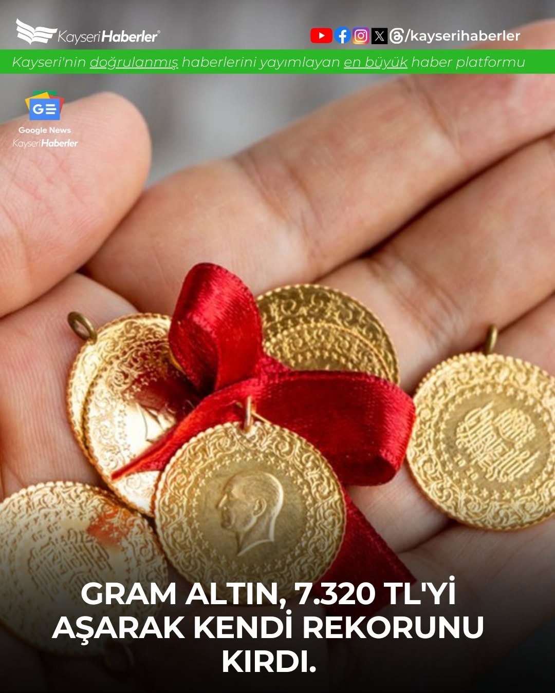 Gram Altın Rekor Kırdı: 7.320 TL Seviyesi Aşıldı