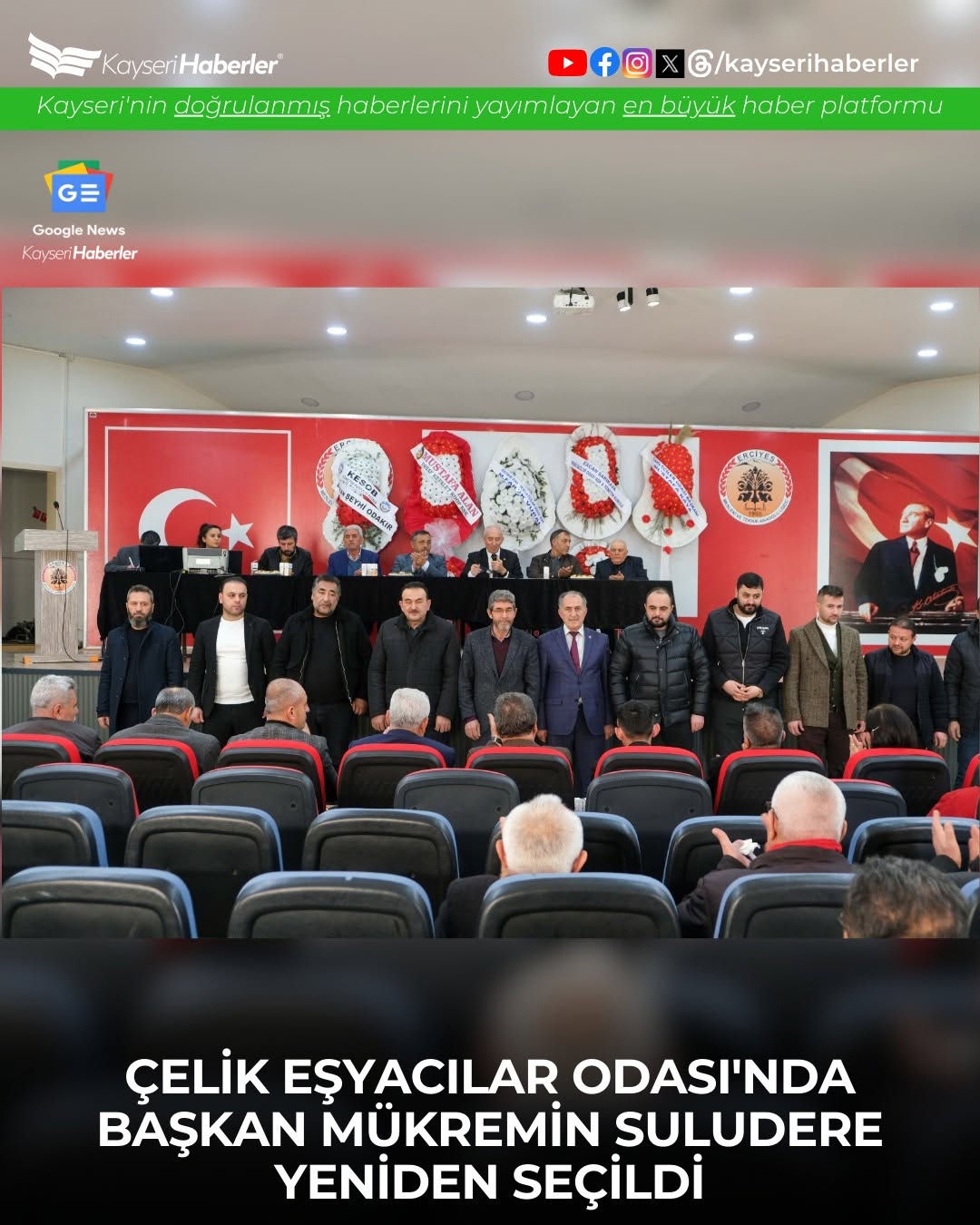 Mükremin Suludere, Çelik Eşyacılar ve Mefruşatçılar Odası Başkanlığı'na Yeniden Seçildi