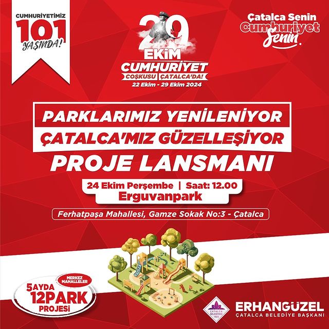 Çatalca Belediyesi, Ilçedeki Parkları Yenileyerek Halkın Hizmetine Sunacak