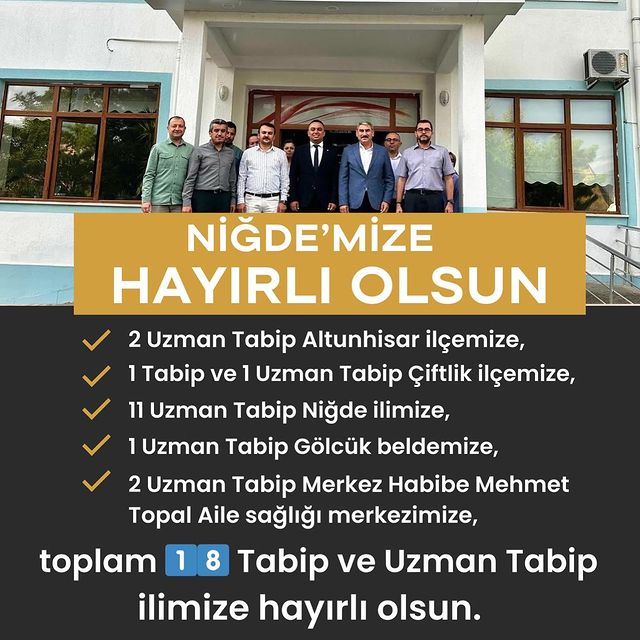 Nişde'ye Yeni Doktor Atamaları Yapıldı