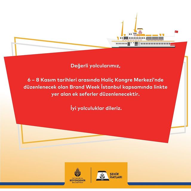 İstanbul'da Brand Week İşletmeciliği İçin Ek Seferler Düzenlenecek