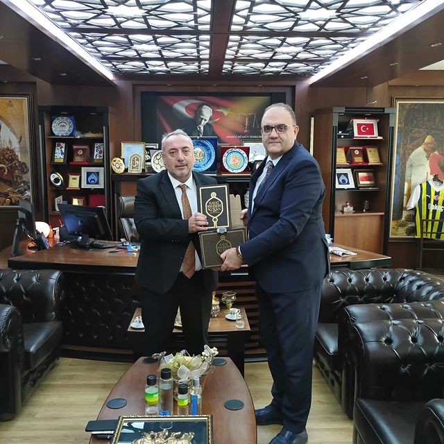 Gaziosmanpaşa İlçe Müftüsü Fazlı Mutlu, Cumhuriyet Başsavcısı Haydar Memiş'i ziyaret etti