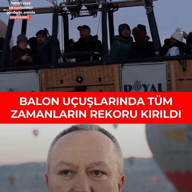 Kapadokya Balon Uçuşlarında Rekor Kırıldı