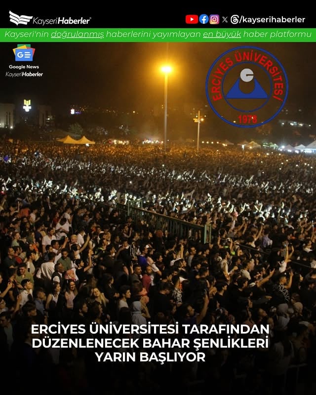 Erciyes Üniversitesi'nde Bahar Şenliği Coşkun Başlıyor