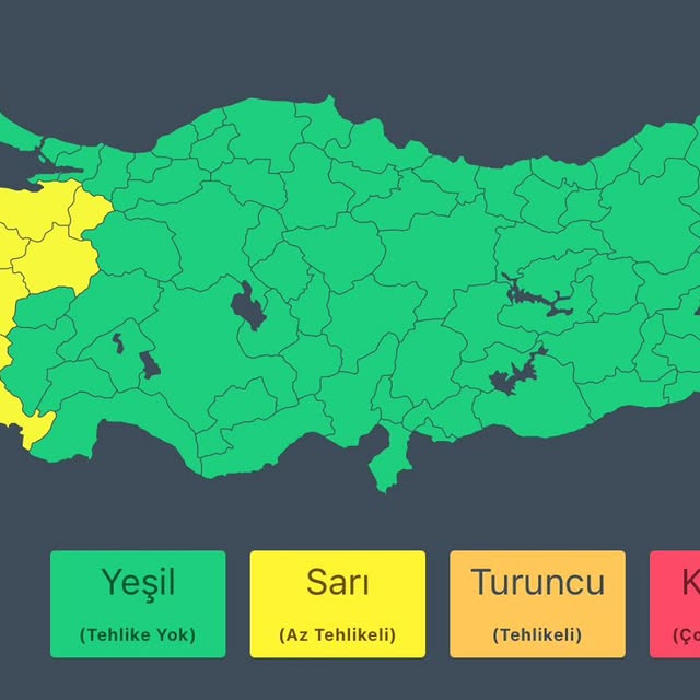 9 İlde Kuvvetli Rüzgar ve Fırtına Uyarısı: Sarı Kod Verildi