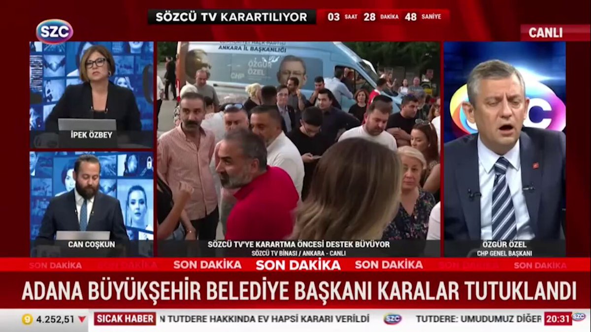 Özgür Özel Canlı Yayında Zeydan Karalar'ın Tutuklanmasını Öğrendi