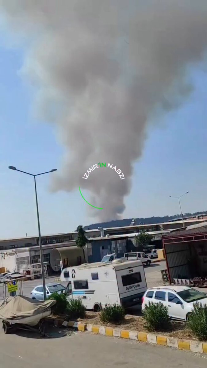 İzmir Gaziemir'de Orman Yangını Çıktı