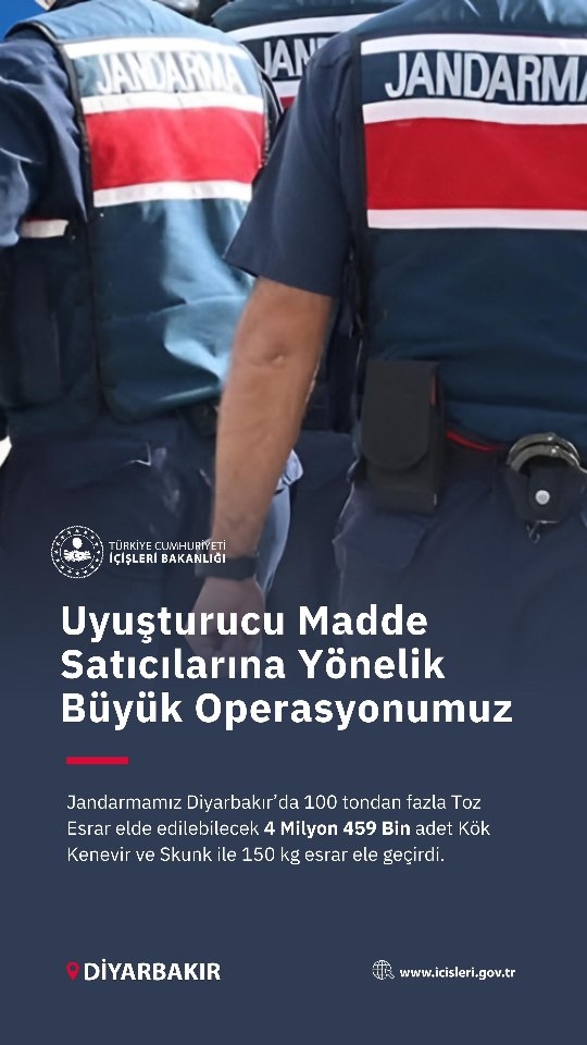 Diyarbakır'da Uyuşturucu Operasyonu: 4 Milyon Kök Kenevir Ele Geçirildi