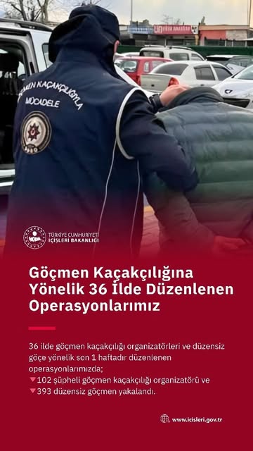 36 İlde Göçmen Kaçakçılığı Operasyonu: 102 Organize Şüpheli Yakalandı
