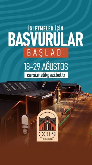 Çarşı Melikgazi'de Gıda Firmalarına Başvuru Süreci Başladı