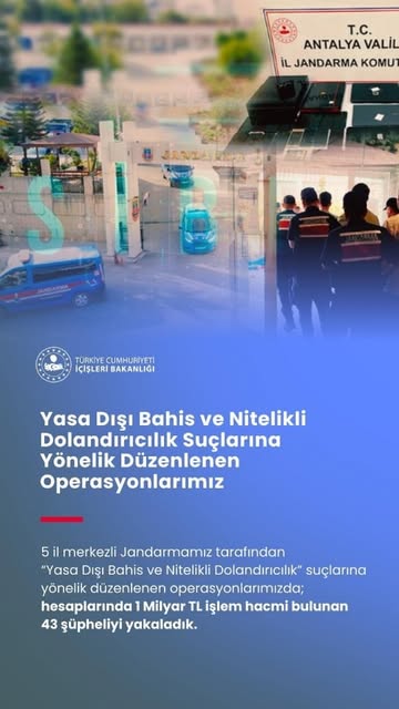 Yasa Dışı Bahis ve Dolandırıcılık Operasyonunda 1 Milyar TL Ele Geçirildi