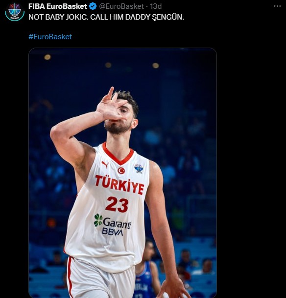 Alperen Şengün'e EuroBasket'ten Önemli Paylaşım