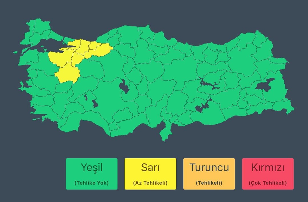 Marmara Bölgesi'nde Kuvvetli Yağış Uyarısı: Sel, Su Baskını ve Yıldırım Riski