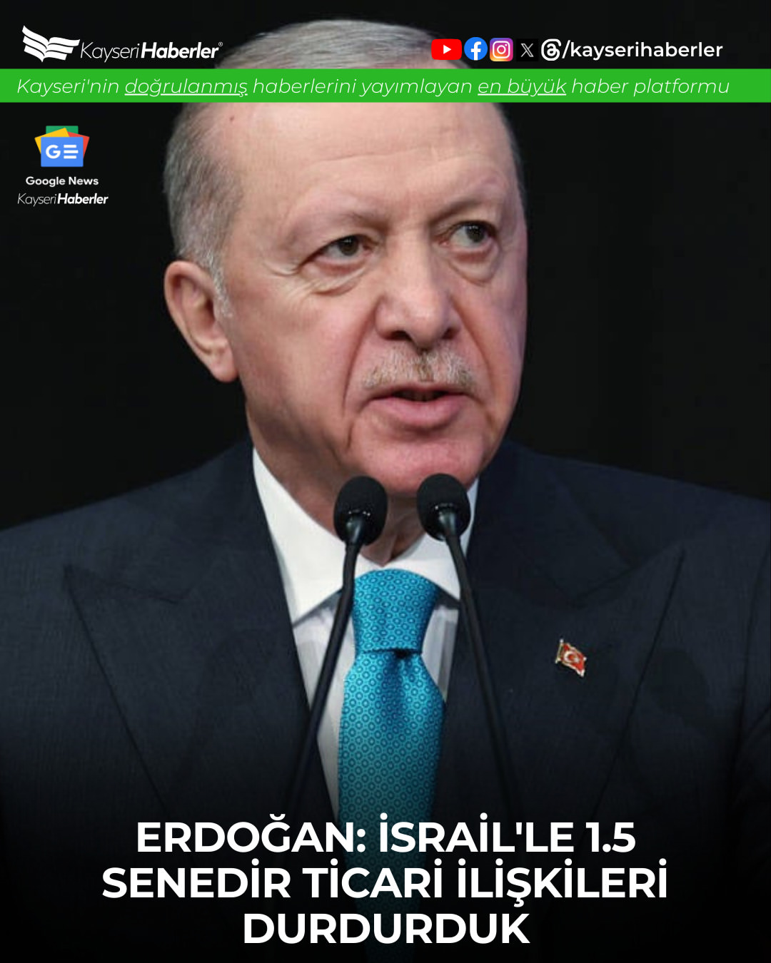 Erdoğan'dan İsrail'e Yaptırım Çağrısı: 