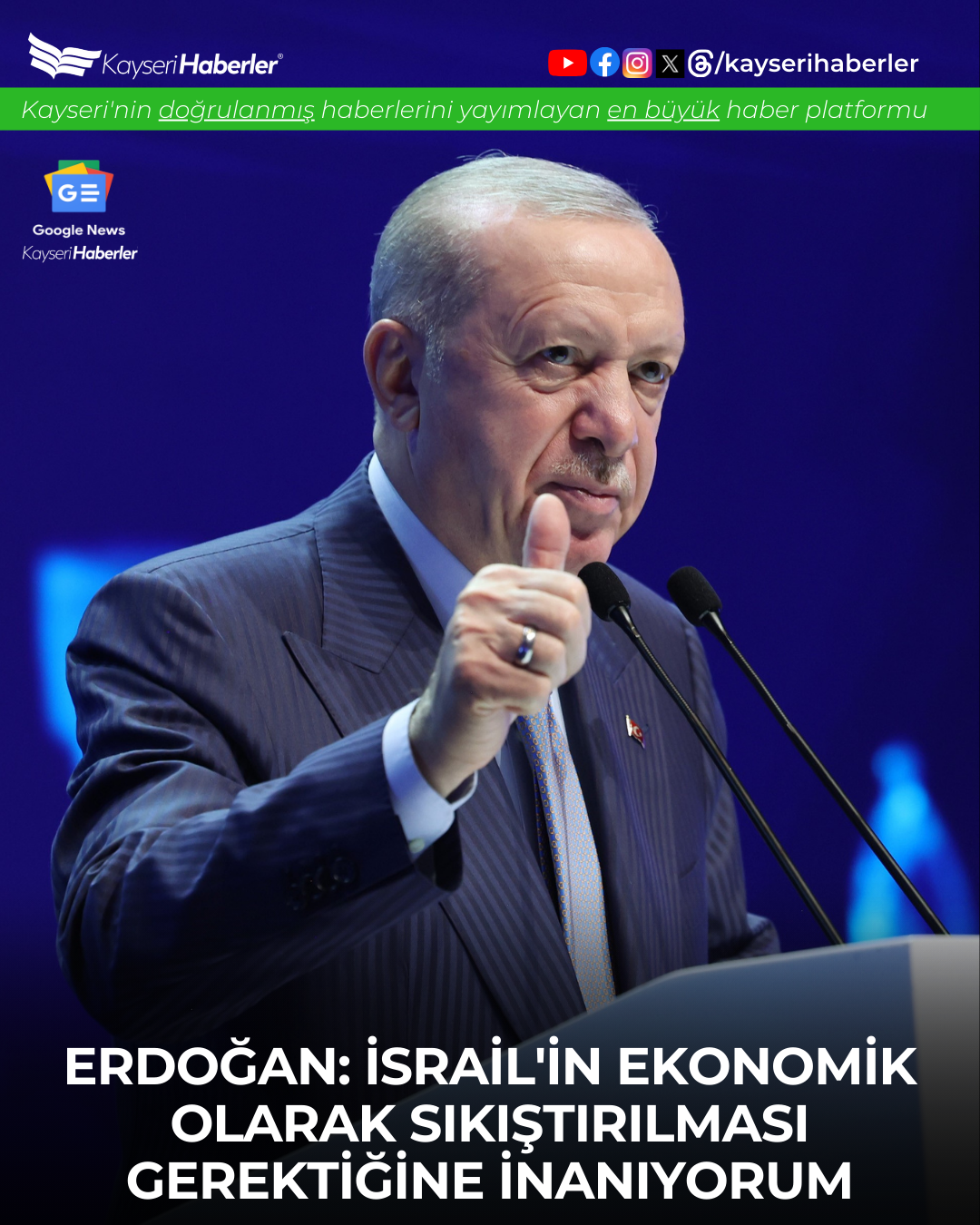 Erdoğan'dan İsrail'e Yaptırım Çağrısı: Ekonomik Baskı Vurgusu