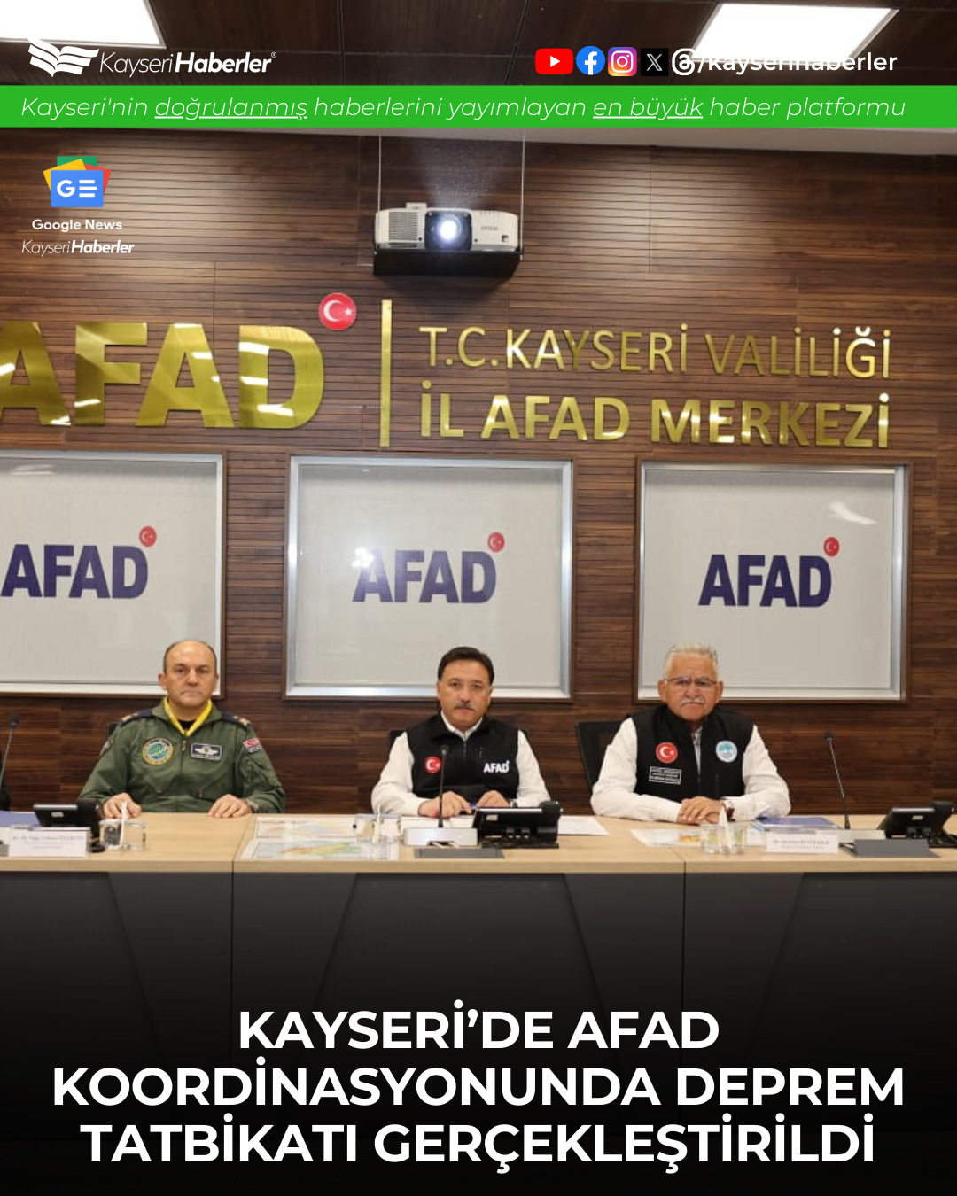 Kayseri Merkezli Deprem Tatbikatı Gerçekleştirildi: TAMP Kapsamında AFAD'ın Çalışmaları