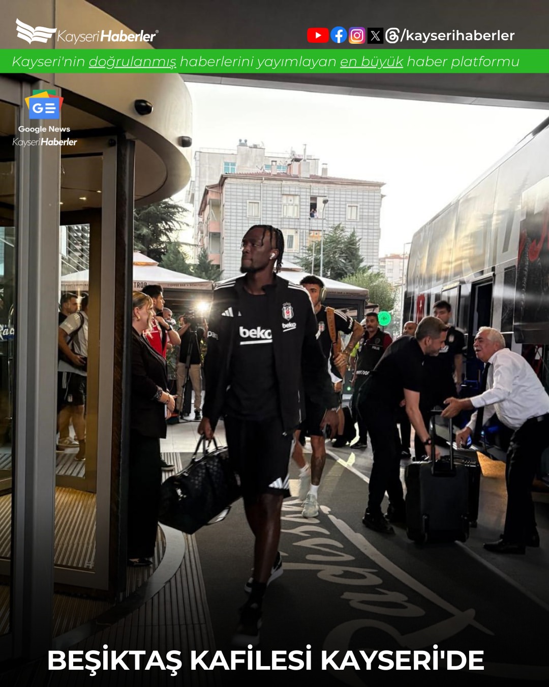 Beşiktaş, Kayseri'de Maç Öncesi Güvenlik Önlemleriyle Otele Yerleşti