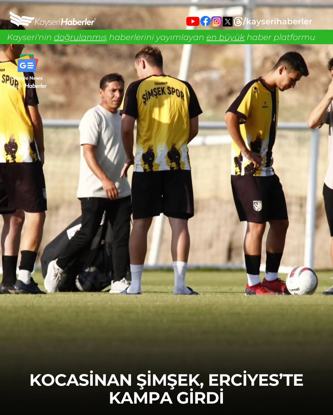 Kocasinan Şimşeksor, Yeni Sezon Hazırlıkları İçin Erciyes'te Kamp Dönemine Başladı