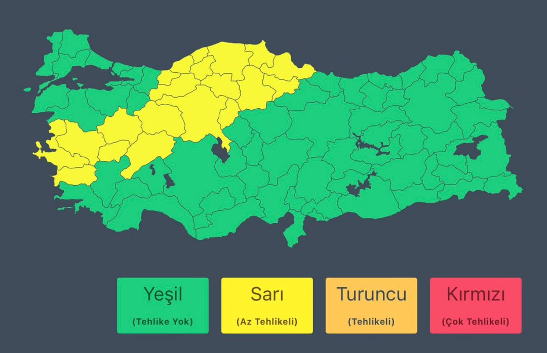 Kuzeybatıdan Gelen Sağanak Yağışlara Karşı Vatandaşlar Uyarıldı