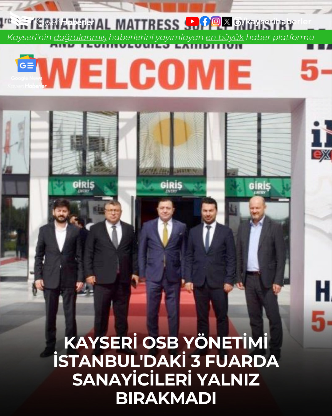 Kayseri OSB Yönetimi, Sanayicileri İstanbul'daki Uluslararası Fuarlarda Ziyaret Etti