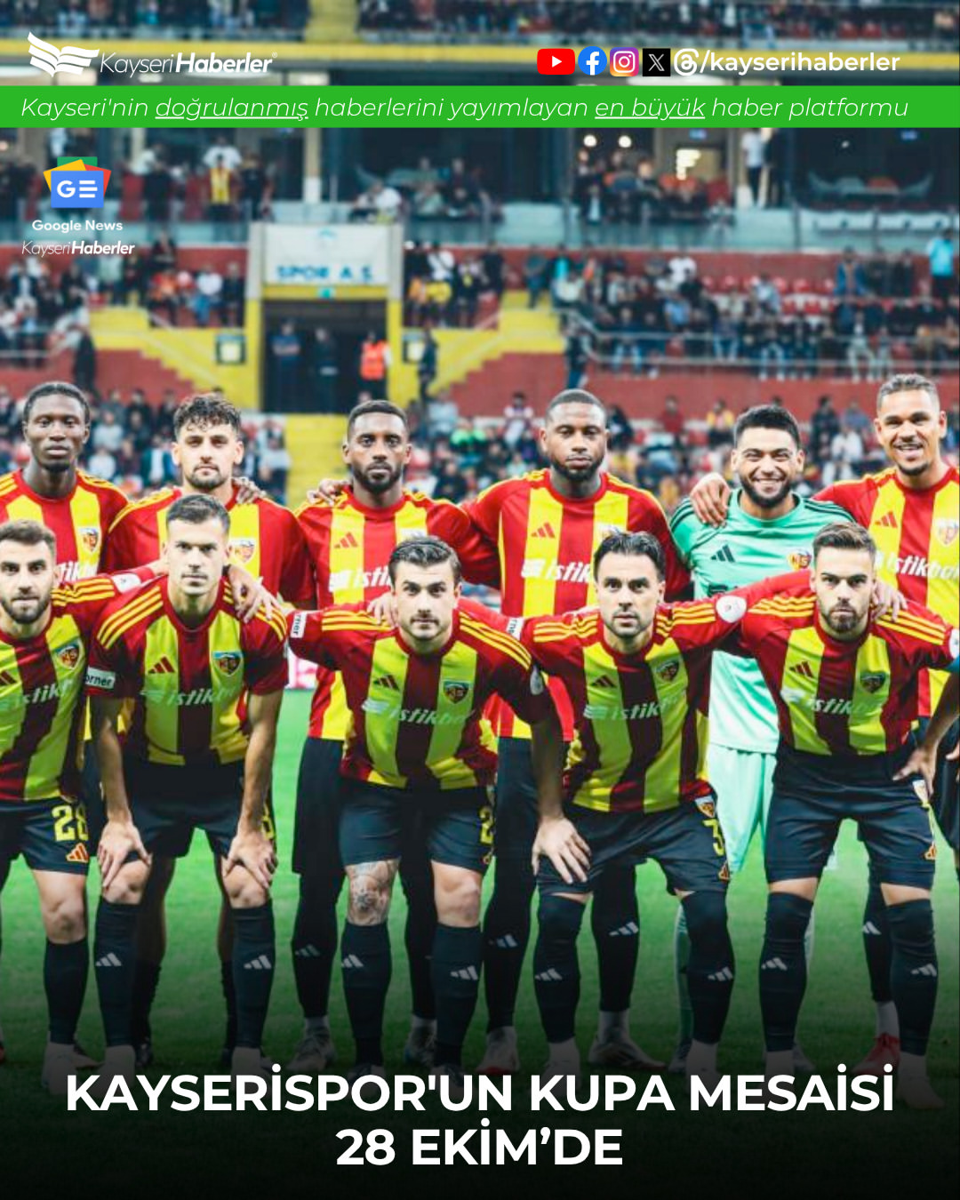 Kayserispor'un Ziraat Türkiye Kupası'ndaki Rakibi ve Maç Saati Açıklandı