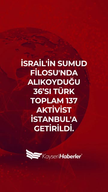 İsrail'in Gözaltına Aldığı 137 Aktivisten 36'sı Türkiye'ye Getirildi